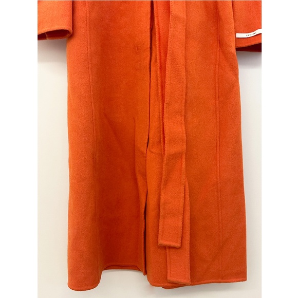 Sportmax Eva Orange Wool/Cashmere Belted Designer Coat Max Mara Women IT36 US2 - Picture 11 of 16